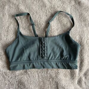 Aerie Braided Strap Sports Bra - Dark Green
